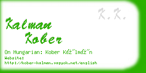 kalman kober business card